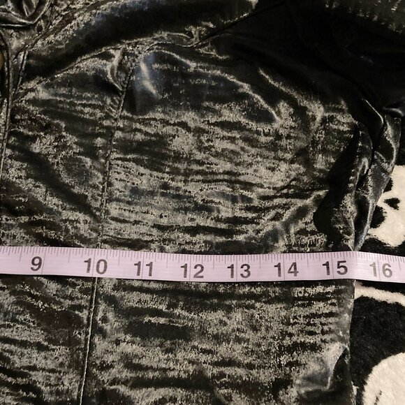 JOSEPH RIBKOFF Tall ruffle collar black jacket ~ Office goth SMALL MEDIUM blazer - Picture 9 of 16